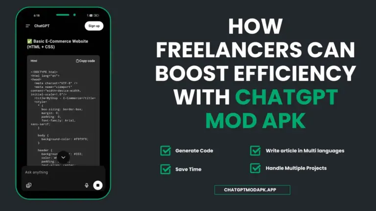 How Freelancers Can Boost Efficiency with ChatGPT MOD APK