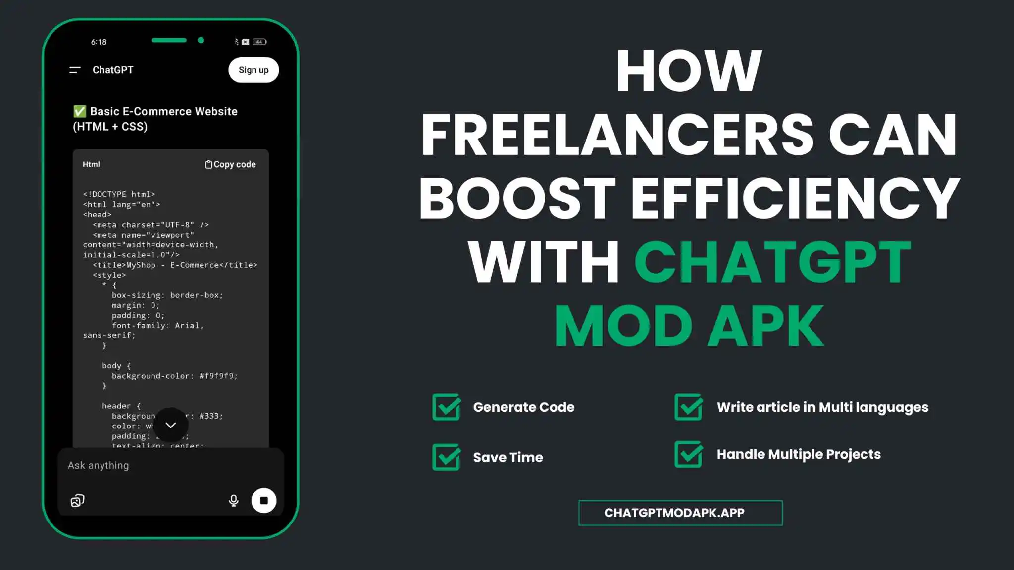 How Freelancers Can Boost Efficiency with ChatGPT MOD APK