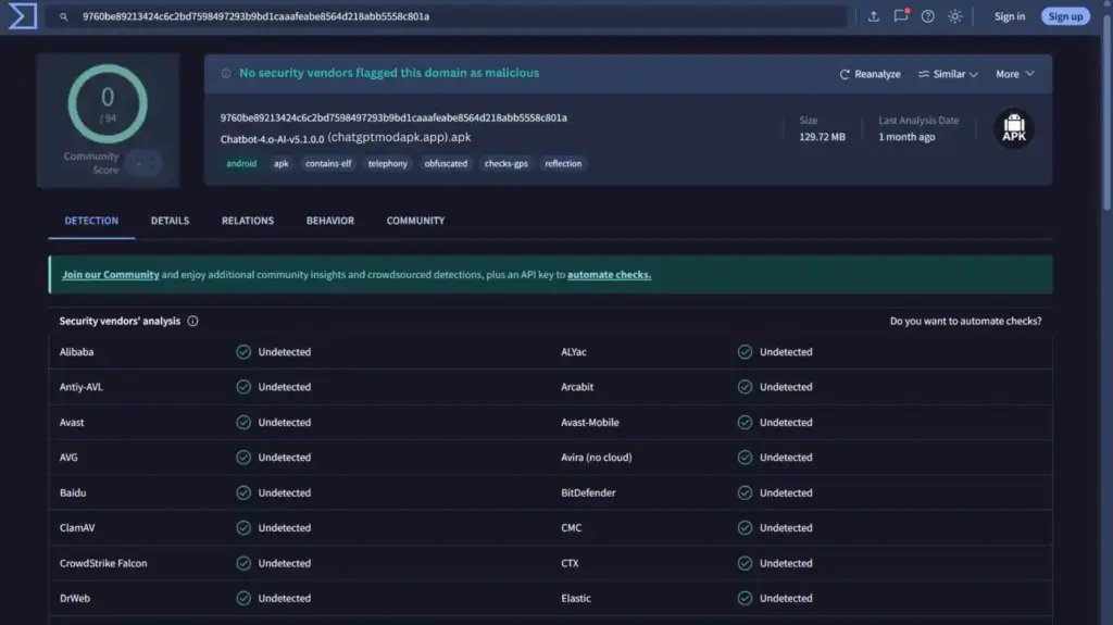 Website Safety Report